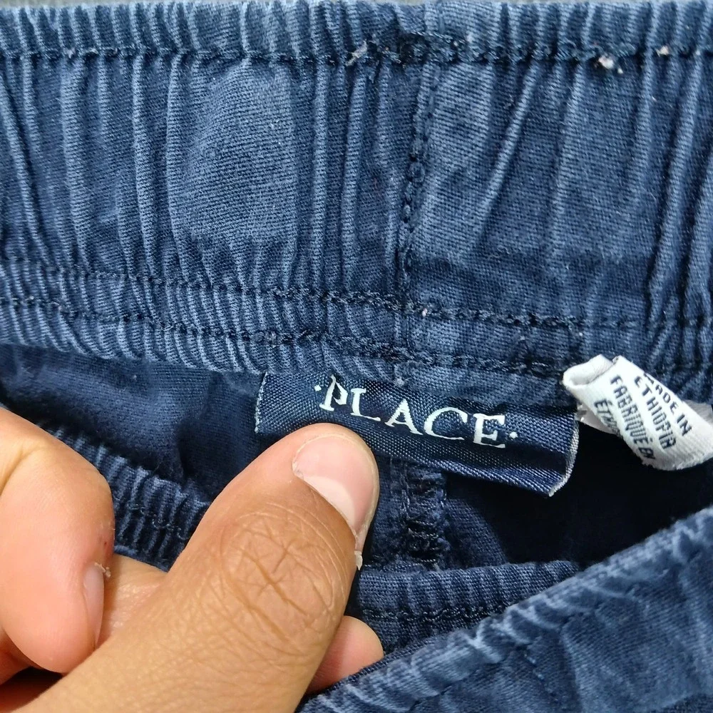 The Children's Place Joggers Pants 16 Navy Blue Elastic Waist Tapered